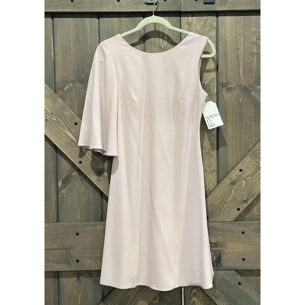 Veneno En La Piel Pink One Off Shoulder Lovely Barbie Short Dress USA 4 EUR 36